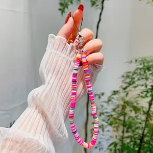 Colorful Beaded Phone Lanyard, Decorative Phone Straps, Universal Hanging Accessories for Phone & Keychain
