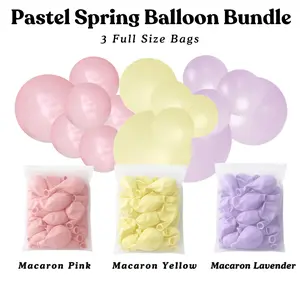 Pastel Spring Balloon Bundle - Macaron Pink, Macaron Yellow, Macaron Lavender