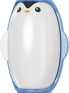 Cute Penguin Shaped Reusable Lint Roller Ball, Washable Travel Size Sticky Gel Lint Roller for Clothes, Portable Lint Ball Remover for Clothes and Pet Hair