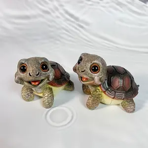 1pc Cute Sea Turtle Statue, Home Decoration Desktop Resin Statue Ornament for Room Garden Office Decoration, Sea Quarium Ornament Decoration Decorative Figurines Collectible Figurines