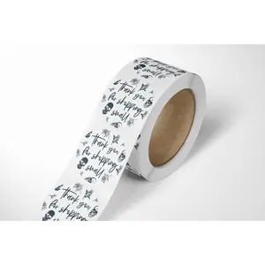 Skull Rose Thank You Stickers - 500 Count