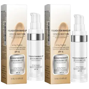 2 Pack Color Changing Foundation, Liquid, Moisturizing, Sunscreen, 30ml