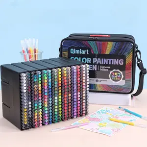234 Colors Painting Gel Pen Set,Professional Color System,252Pack Hand-Held Backpack,0.6mmNeedle Tip,Rich Color Large Capacity Ink Pens,Art Supplies For Diary,Card,DIY,Coloring, Doodling, Scrapbooking Supplies Stackable colors