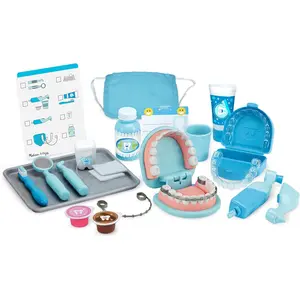 Super Smile Dentist Kit With Pretend Play Set of Teeth And Dental Accessories (25 Toy Pieces) Pretend Dentist Play Set, For Kids Ages 3+