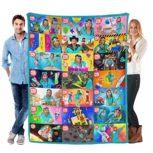 Danny Go Soft Flannel Throw Blanket for Kids, Cute Cartoon Music Fans Flannel Blanket for Bed Sofa Couch Office, Cozy Toddler Room Decor, Birthday & Graduation Gift, Lightweight Travel Snuggle Blanket