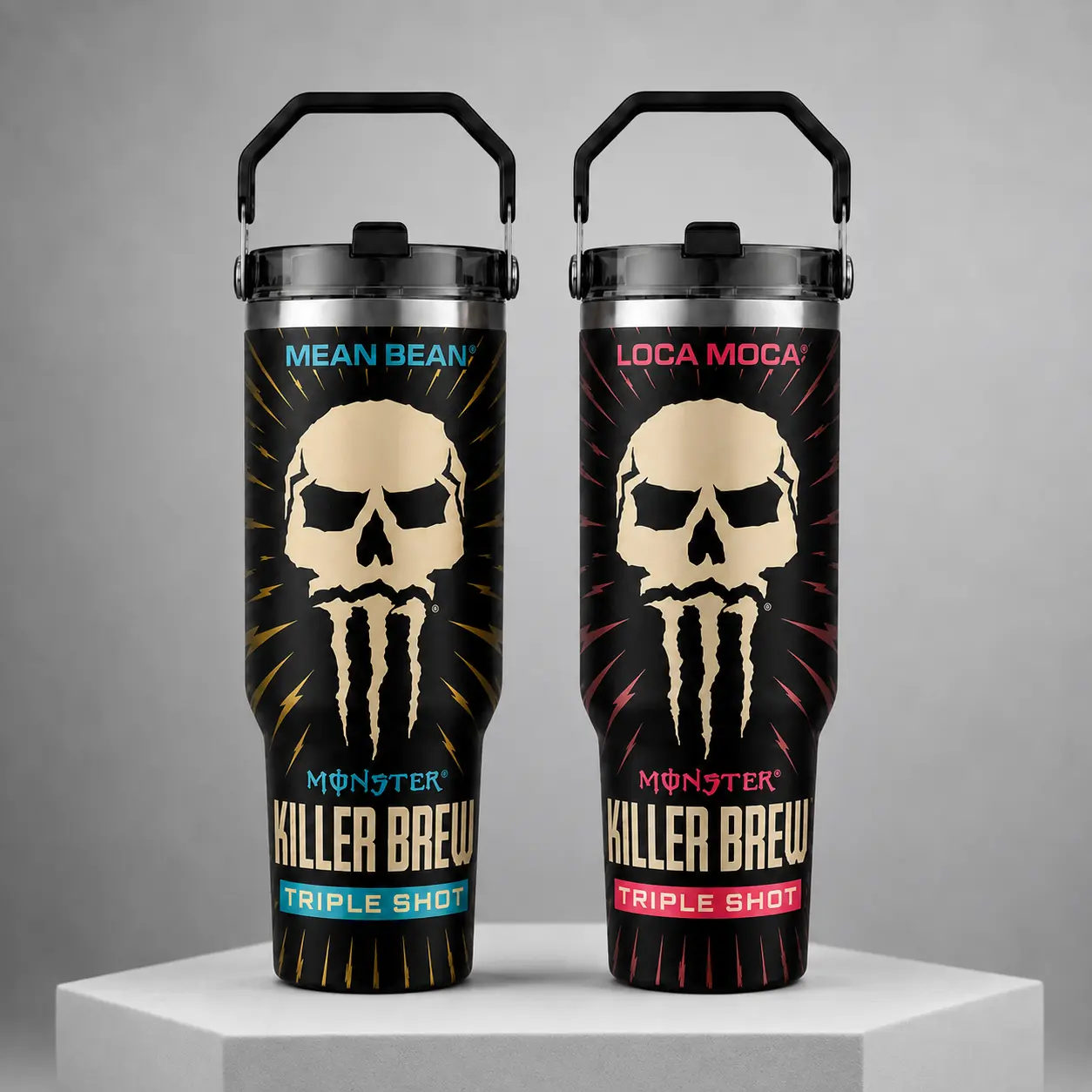 Heavy-Duty Style Insulated Water Bottle, Stainless Steel Cup with Straw and Spill-Proof Lid, Trendy Office Drinkware
