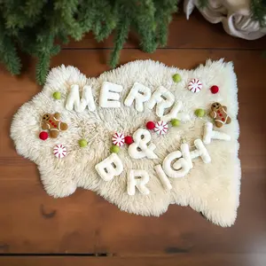 Merry & Bright Felt Letter Banner | 6 ft. Long