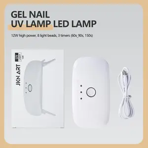 UV LED Nail Lamp 12w High Power, 8 Leds, 3 Timers (60s-90s-150s), Portable Mini Light for Gel Nail Art, Gel Curing Lamp, Beauty & Personal Care Tool