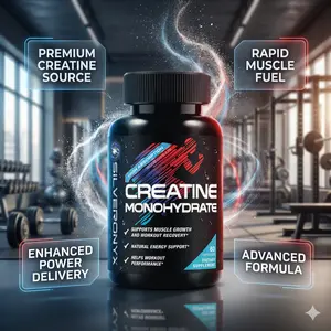 Creatine Monohydrate 3000mg Per Serving - 3X Strength Micronized Creatine Powder - Supports Lean Muscle, Strength, Energy, & Endurance - All Natural Supplement, Non-GMO, Bottled in USA - 60 Capsules