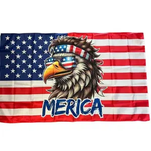 New tapestry！Funny American Flag Bald Eagle MERICA,wall decor banner gift husband garage man cave hunting Flag Ornaments large big Slogan Tapestry seasonal,Gift