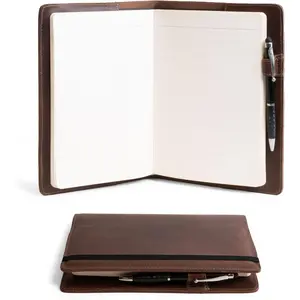 , Case for Hardcover Leuchtturm A5 (5.75 x 8.25 in.) Notebook, Protective Cover for Journal, Personal Planner, Full Grain Leather,  Writing Accessory,  Brown