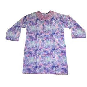 Zellbury Women's Purple Tie-Dye Cotton Suit with Embroidered Neckline & Lace Daman Size Medium