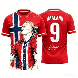 2026 Fan Norway Top - Collectible Printed Sports Match Jersey, Shirt For Sport Lovers, Gift For Friends And Family, Fan Version Short Sleeve Shirt For Game Day