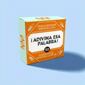 Adivina Esa Palabra Family Interactive Board Game Card 50 Creative Play After the Meal Fun Guess Word Game Relatives and Friends Gathering Happy Interactive Puzzle Game Props