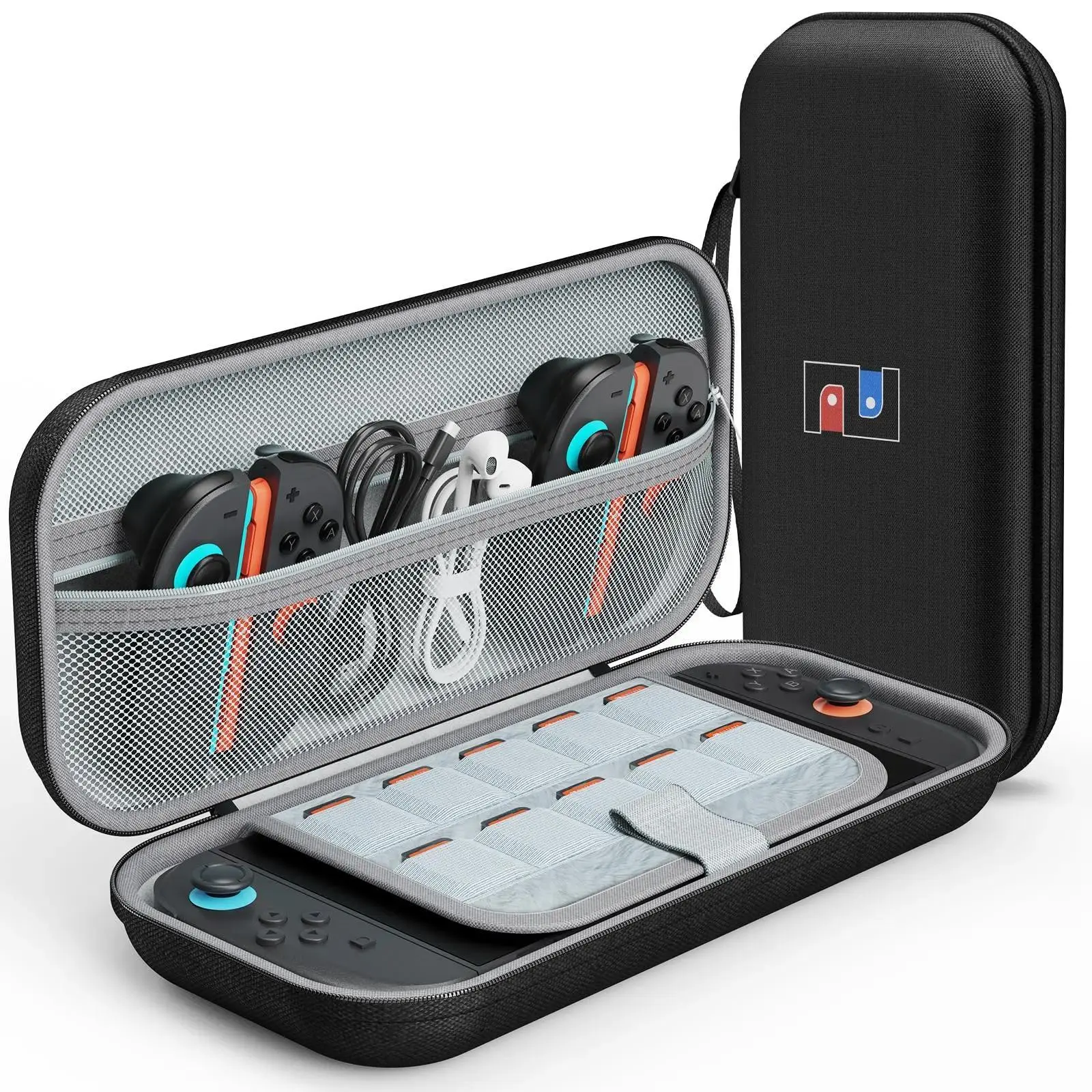 MEKO Nintendo Switch Carrying Case Compatible with Switch 2/OLED/Original | Waterproof Shockproof Hard Protective Travel Bag With Game Card Slots