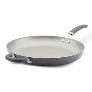14.5-Inch Create Delicious Nonstick Induction Frying Pan with Helper Handle