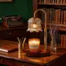Modern Metal Candle Warmer Lamp with Timer & Brightness Control Adjustable Flameless Safety Cylindrical Decorative for Home Decor & Relaxation Amber-Scented Jar Candle Warmer Lamp