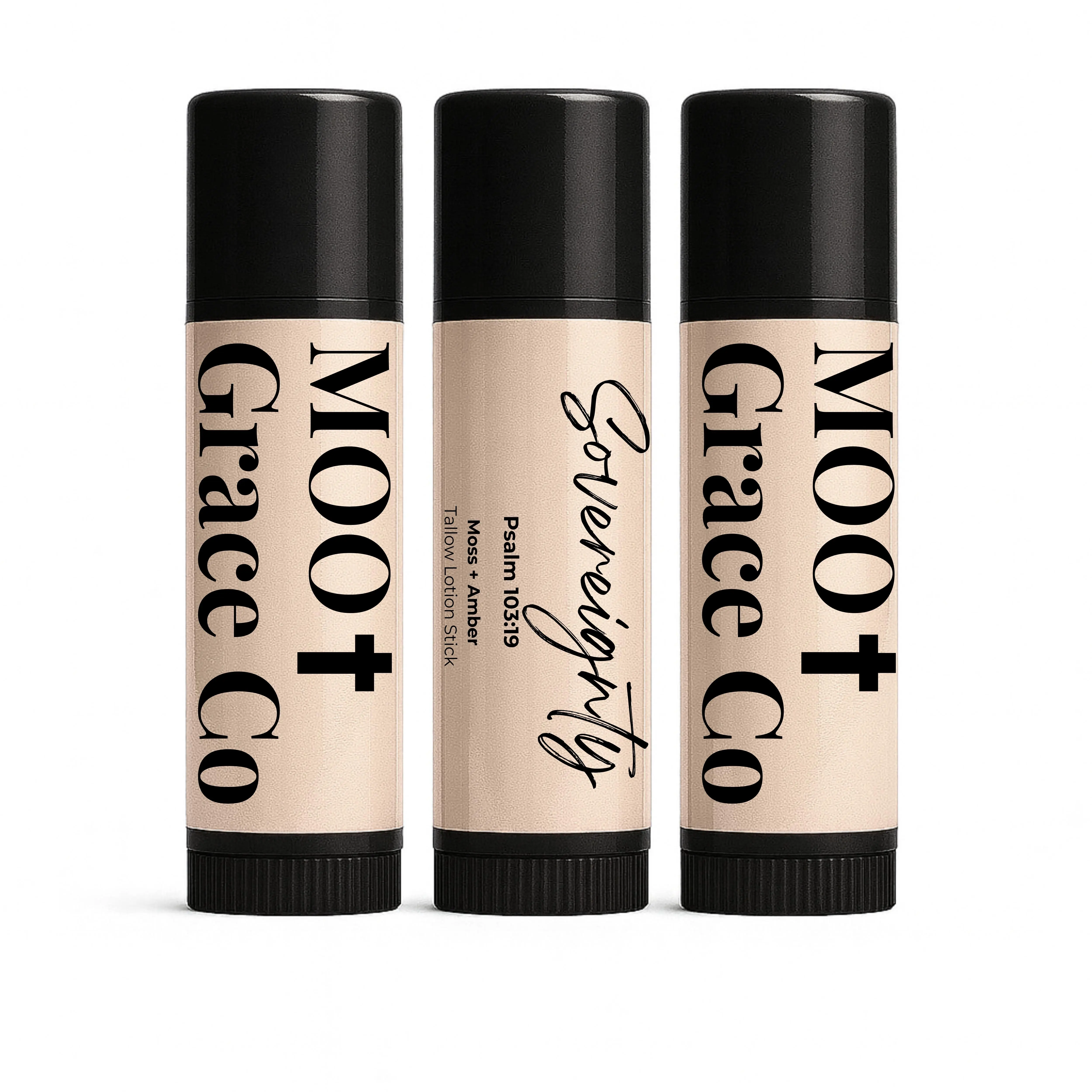 Sovereignty – Moss + Amber Tallow Lotion Stick