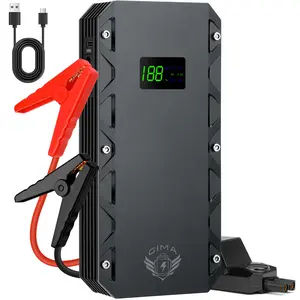 12V Car Jump Starter, 12000mAh Power Bank, LED Flashlight SOS Emergency Light – Portable Battery Booster for Cars, Trucks, SUV