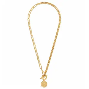 Stacie Toggle Chain Coin Necklace