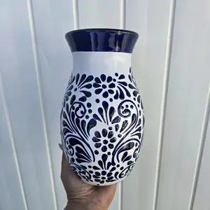 Talavera Blue Vase 9 in