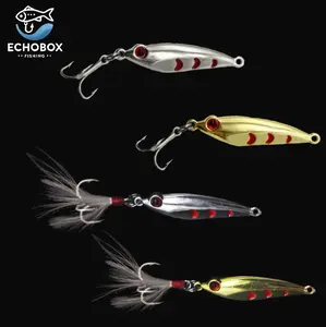 EchoBox Flash & Flutter Spoon 2 Pack  Fishing Lures | 1.6” Darting Action for Trout, Crappie & Perch – Gold/Silver with Optional Rooster Tail Boost!