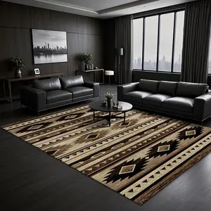 Geometric Pattern, Non-slip Soft Floor Mat, Decorative Carpet, Boho Area Rug for Home Living Room Bedroom, Home Decor