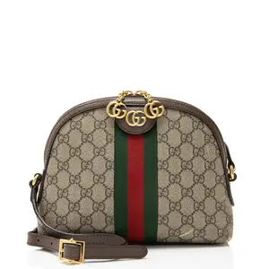 Pre-owned GUCCI Leather Crossbody Bags GG Supreme Ophidia Dome Small Shoulder Bag