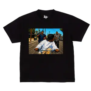 Friday Classic Hood Movie Scene T Shirt Comic Art Pop Culture T Shirt Old School 90s Movie T Shirt Retro Streetwear T Shirt