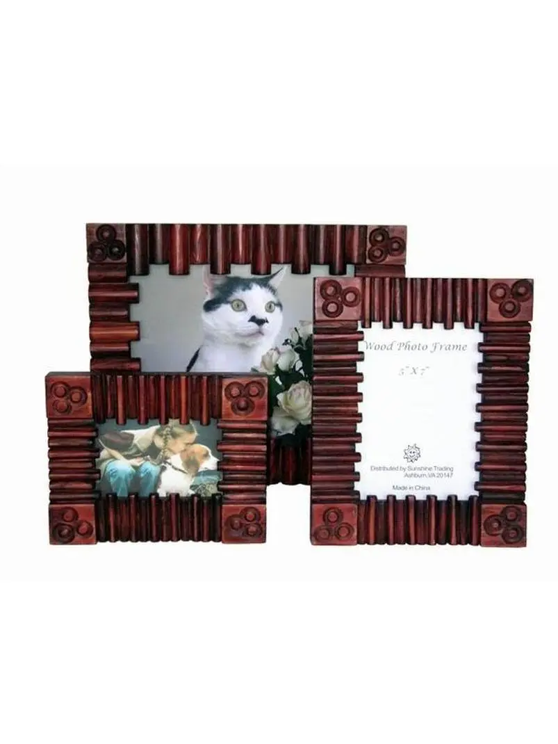 Sunshine Trading ST-21-7 Handmade Wood Frame - 5x7 in Photo Frame for Gift, Home Room Decor