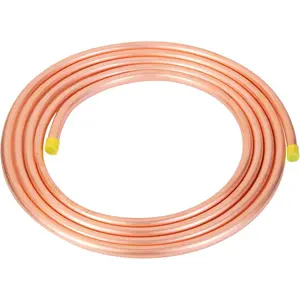 Copper Tubing 3/8" OD x 0.328" ID x 10 Ft - 99.9% C12200 Pure ACR Copper Tube,Refrigeration Seamless Round T2 Pure copper tubes,Round Seamless Tubing for Refrigerator HVAC System Industry DIY