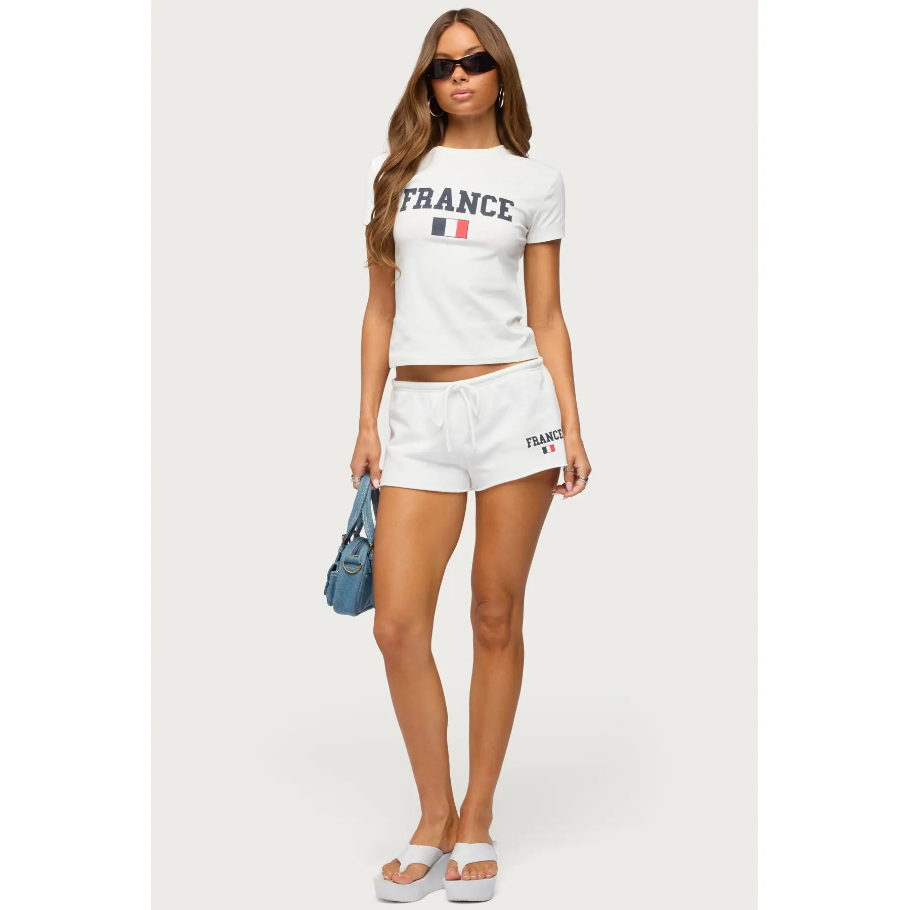 France Low Rise Micro Shorts