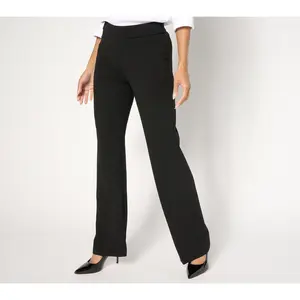 Dennis Basso Regular Luxe Crepe Pull On Bootcut Pant