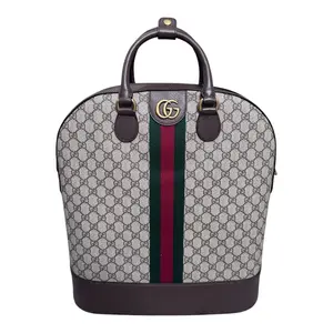 Pre-owned GUCCI canvas Travel Bags Savoy Small Bowling Tote Ophidia Collection.