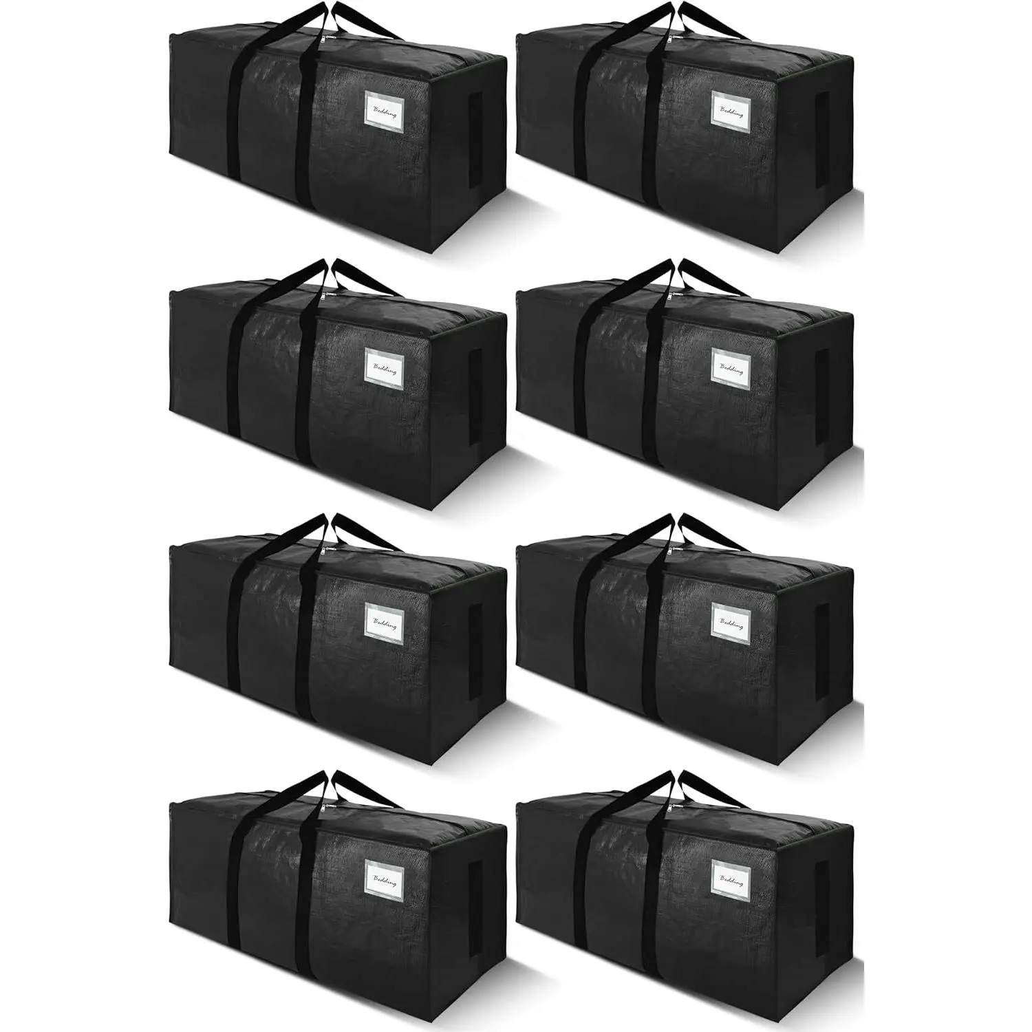 8-Pack 200LB Heavy-Duty Moving Bags, Extra Large Storage Totes with Wrap-Around Handles