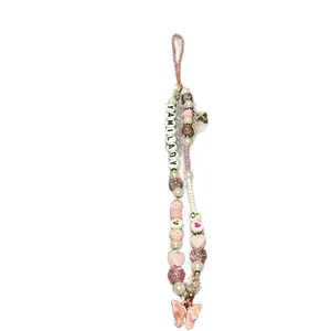 Pink Pearled Beaded Bracelet with Personalized Name Tag
