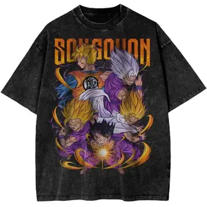 Son Gohan Shirt, Dragon Ball Shirt, DBZ Shirt, Anime Vintage Tee, Anime Merch, Unisex Cotton Crewneck T-Shirt Menswear Womenswear Underwear Streetwear Top Casual Tropical