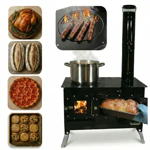 Off-Grid Cookstove w/Oven - StoneHouse Forge Trailblazer Cookstove for Camping, Preppers, Small Home, RV -  Burns Wood & Coal