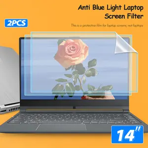 [SAMIDANN] 2pcs Suitable for14 Inch Laptop Upgraded HD Screen Protector 16:9 Perfect Cover Anti Fingerprint Easy Clean Double Set High Cost Performance Anti Blue Light for HP AASU LENOVO DELL AR