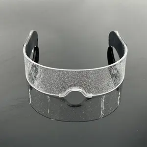 Acrylic Cool Luminous Colorful LED Light Up Glasses Glowing Neon Flashing Party Sunglasses Suitable For Nightclubs DJ Dance Decoration