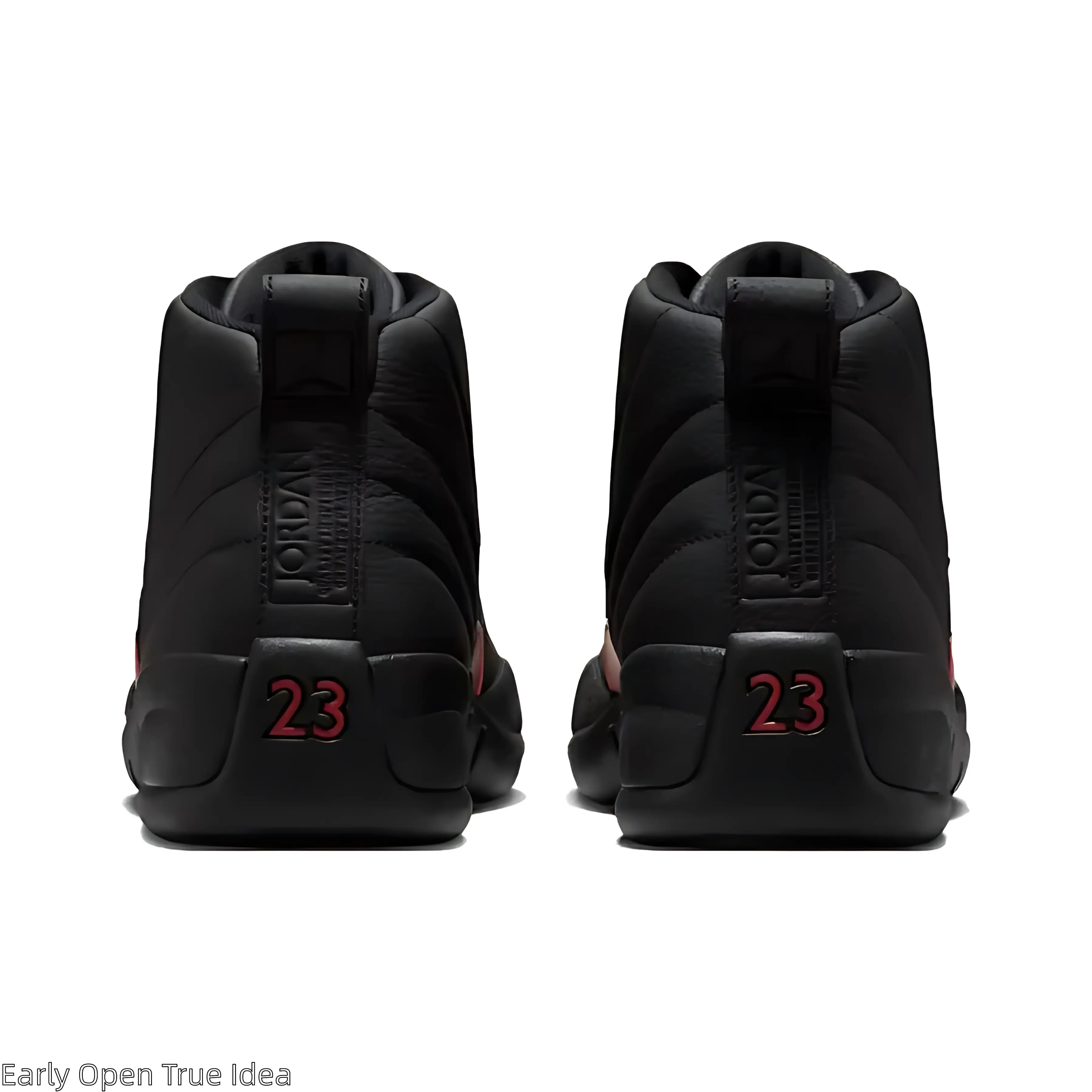Smooth Leather Black Red Contrast Unisex Cushioned High Top Athletic Shoes Retro Basketball Streetwear Trainers Brand New Sealed Packaged with Original Shoe Box Casual Lifestyle Fashion Sneakers