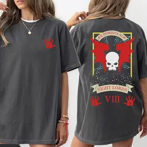 Night Lords VIII Tshirt, Ave Dominus Nox Warhammer 40K Inspired Sweatshirt, Grimdark Sci-Fi Gothic Graphic, Unisex Hoodie