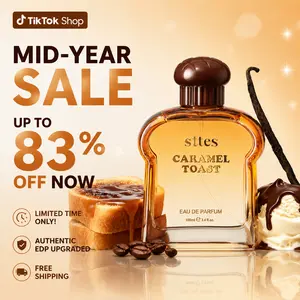 Sttes Caramel Toast Eau de Parfum, Warm Gourmand Fragrance with Vanilla, Coffee, Chocolate Notes, 100ml