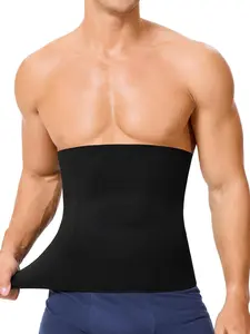 Men's Solid Color High Stretch Shapewear Belt, Breathable Comfortable Waist Trainer, Tummy Control Shapewear for Daily Wear, Waist Trimmer Cincher
