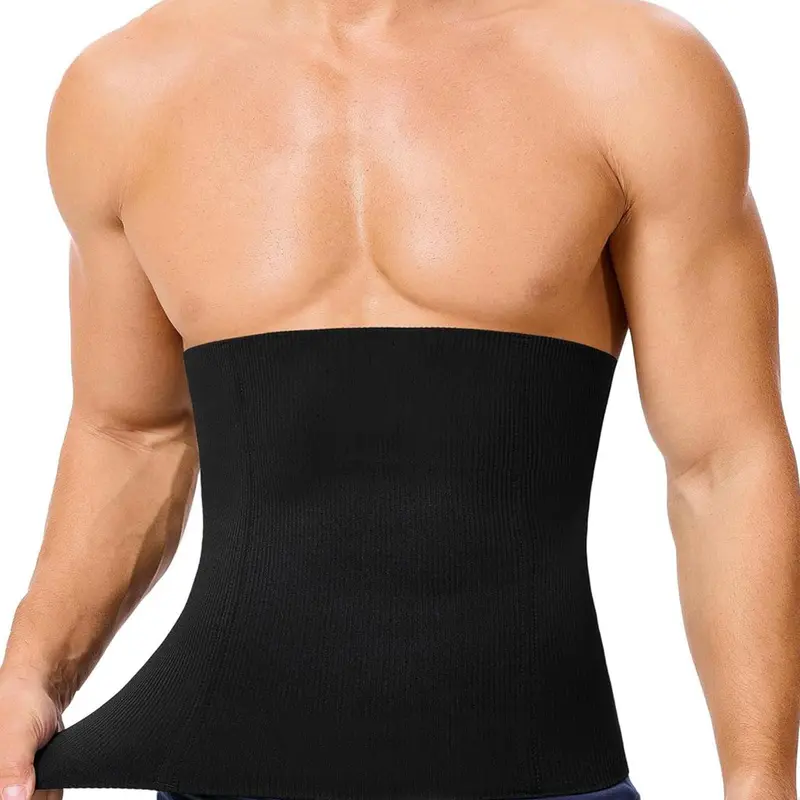 Men's Solid Color High Stretch Shapewear Belt, Breathable Comfortable Waist Trainer, Tummy Control Shapewear for Daily Wear, Waist Trimmer Cincher