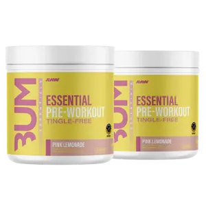 RAW Essential Tingle-Free Pre Workout Powder (2 Pack) – Energy & Focus & Pump – Pre Workout Supplement – 30 Servings Each (2 Pack, 60 Total Servings)