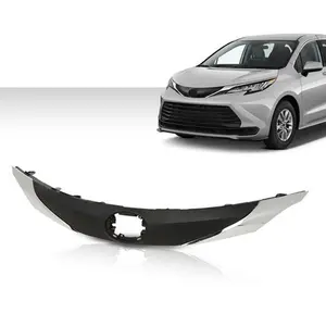 Fit For 2021-2022 Toyota Sienna Front Bumper Upper Grille Grill w/ Chrome Trim