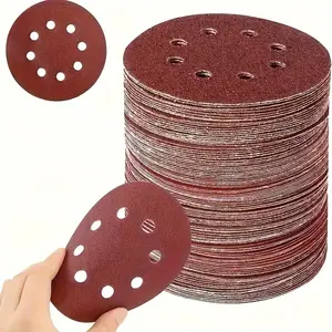 100pcs 5 Inch Hook & Loop Abrasive Discs, 60-1000 Grit Sandpaper Set, Ideal for Random Orbital Sander, High-Quality Grinding Wheels