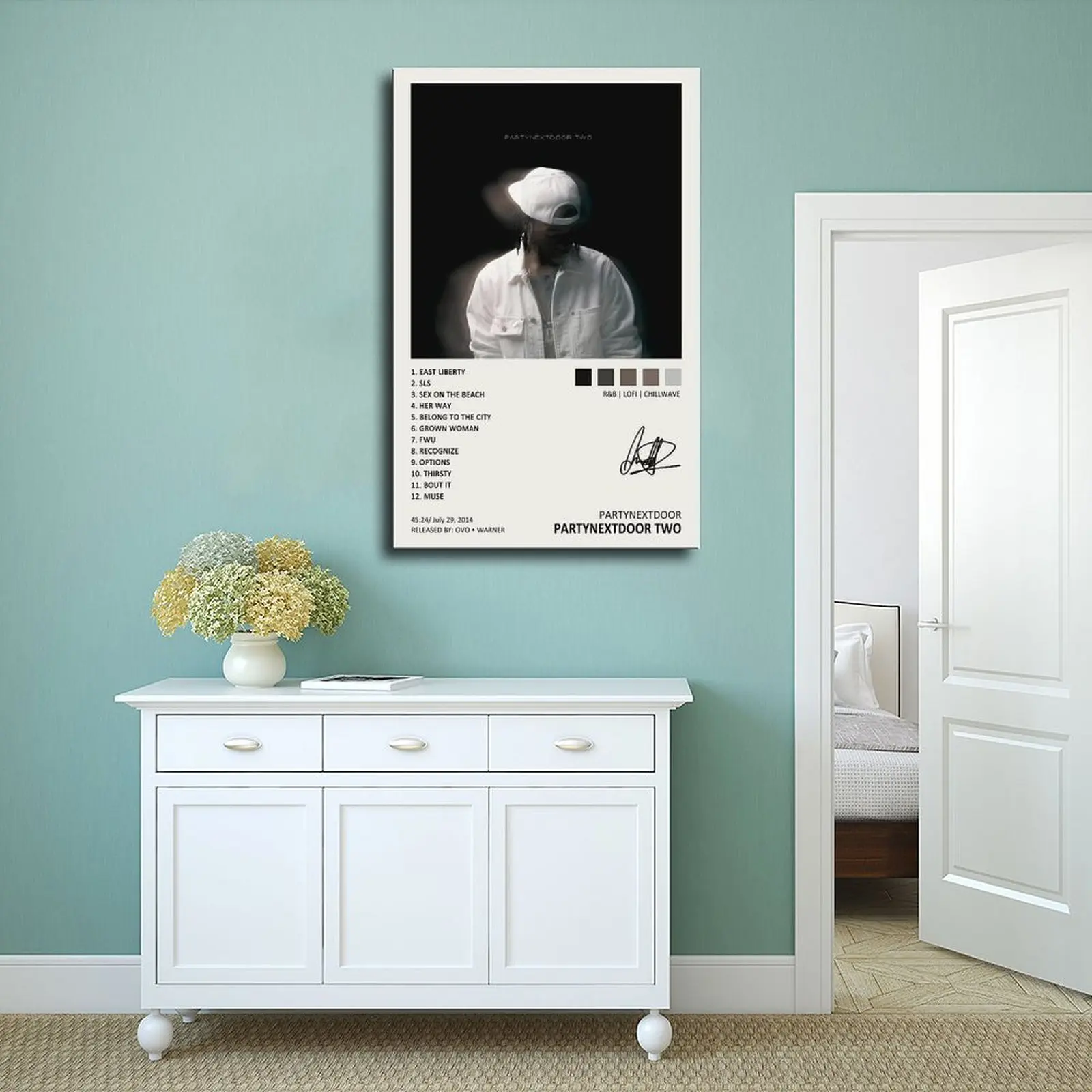 Partynextdoor Poster Partynextdoor Music Album Cover Signed Limited Poster Canvas Poster Bedroom Decor Sports Landscape Office Room Decor Gift Modern Cool Design Cityscape Print
