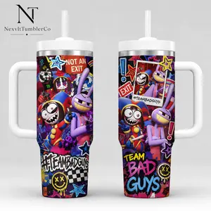 30oz/ 40oz / 20oz Teambadguys Jax&Pomni TADC Tumbler, Movie cup, Gift for Any Occasion: Birthdays, Holidays, or Special Moments for Family, Friends, or Coworkers